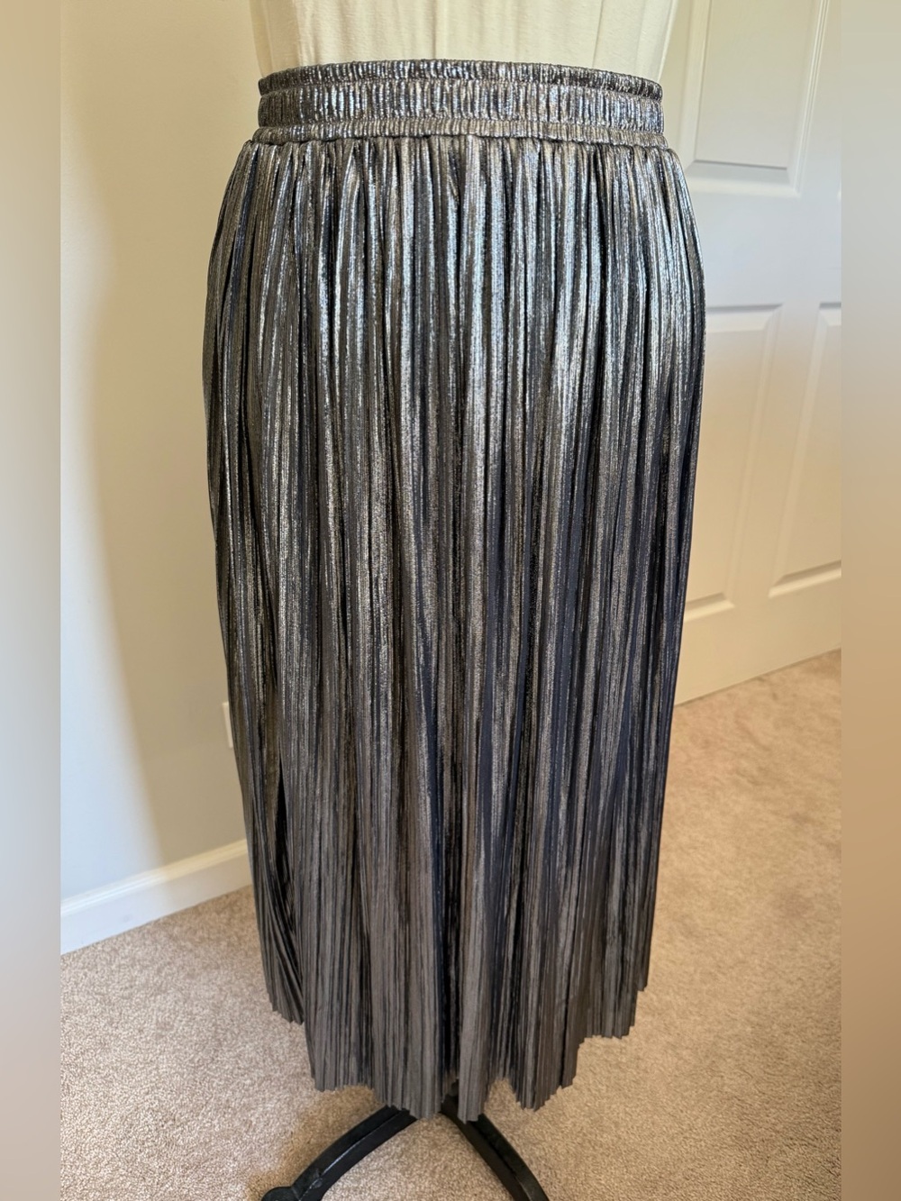 Metallic Silver Skirt
